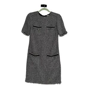 LK Bennett Dr Darya Grey Tweed Dress Size US 2